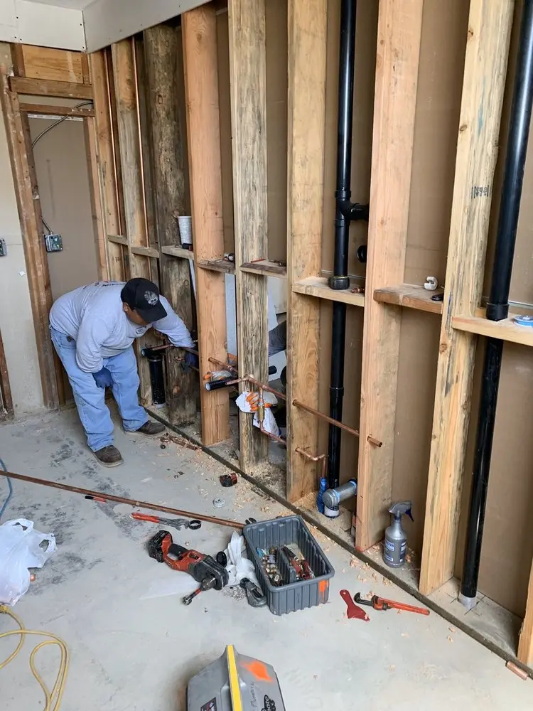 Commercial rough-in plumbing for Gas Line Repair in Baker